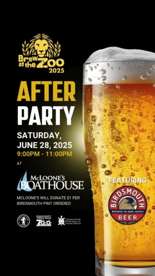 🎉 The Brew at the Zoo fun doesn’t end at 9PM!

Join us right next door at McLoone’s Boathouse for the official After Party, kicking off at 9:00PM! No reservation needed!

🍺 Birdsmouth Beer will be on tap and ready to pour. Even better? For every Birdsmouth pint ordered, McLoone’s will donate $1 to support our mission. Drink good, do good! 

Let’s raise a glass to a great cause and an unforgettable night! Learn more about Brew at the zoo at www.tbzbrew.com!
