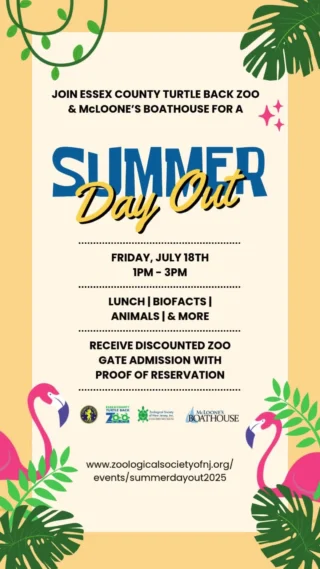 ☀️ Summer Day Out at McLoone's Boathouse + TBZ! 🐾🍽️
Make the most of summer on Friday, July 18 with a wild lunch outing!

📍 We’ll be at McLoone’s Boathouse with biofacts, animal friends, and more!

🎟️ Special Deal: Show your McLoone’s Boathouse lunch reservation at the Zoo and get admission for just $15/person!

Plan your perfect Summer Day Out — a delicious meal and a wild experience all in one!
Link in our bio!

For reservations, please call McLoone's at 862-252-7108 or book online at www.mcloonesboathouse.com under "Reservations".
